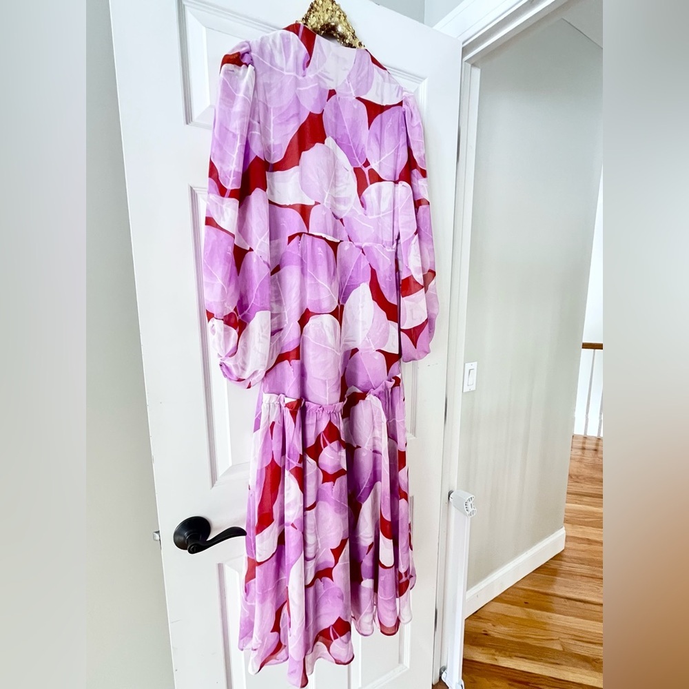 Anthropologie Hutch Geo Wrap Maxi Dress Bohemian Flowy - Picture 3 of 10